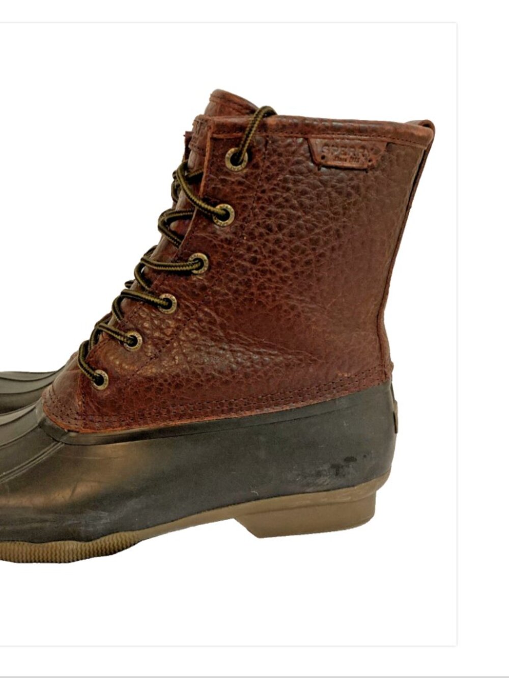 Sperry Top-Sider Men's 11 Duck Boots Amaretto Black 11 Waterproof Preppy Coastal - Picture 9 of 15